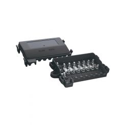 Jaylec 8 Way Fuse Holder Midi x 7 & Mega x 1 with Cover Black