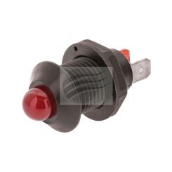 Jaylec LED Pilot Lamp 12/24V Red Flashing, IP67, Reverse Polarity