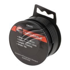 Jaylec Single Core Cable Black 3mm x 7m (14/0.32) 10A Hang Type