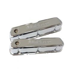 Aeroflow Chrome Steel Valve Covers For Ford 289-302-351 Windsor Logo AF1821-5002