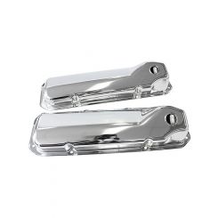 Aeroflow Chrome Steel Valve Covers For SB Ford 302-351 Cleveland