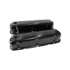 Aeroflow Black Steel Valve Covers For Ford 289-302-351 Windsor Logo AF1822-5002
