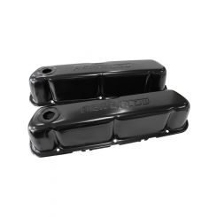 Aeroflow Black Steel Valve Covers For Ford 289-302-351 Windsor Logo AF1822-5002