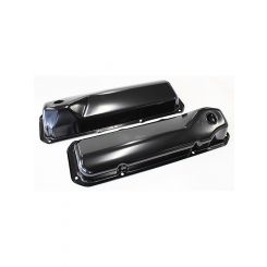 Aeroflow Black Steel Valve Covers For Ford 302-351 Cleveland