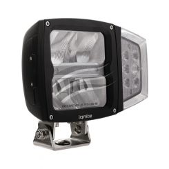 Ignite LED Headlight High/Low Beam 10-30V w/ Indicator Black Housing