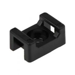 Jaylec Cable Tie Mount Screw Down H: 9.8mm x L: 23mm x W: 16mm Black Pack 10