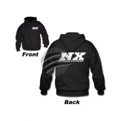 NX Express NX Black Hoodie with White Logo, Medium
