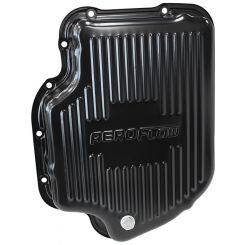 Aeroflow Black Transmission Pan For GM TH400 Deep Pan + Drain Plug