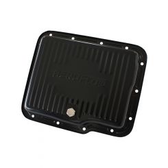 Aeroflow Black Transmission Pan For GM Powerglide Pan + Drain Plug