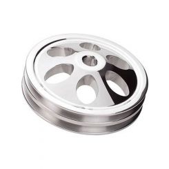 Proflow Pulley, V-Belt Power Steering Early GM 2-Groove, Polished A