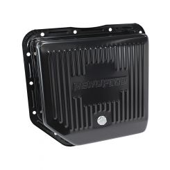 Aeroflow Black Transmission Pan For GM TH350 Deep Pan + Drain Plug