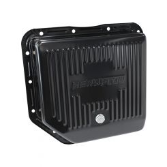 Aeroflow Black Transmission Pan For GM TH350 Deep Pan + Drain Plug