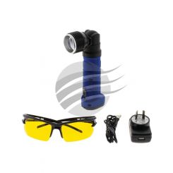 Jayair Rechargble LED UV Inspection Lamp with Goggles Li-Ion Battery