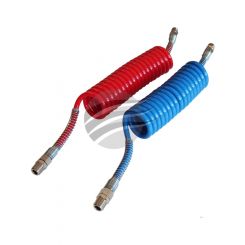 Trail-Link Red & Blue Mini Poly-U Air Coil 2m Short Tail 1/2"