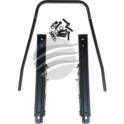 Proforce Seat Brackets, Universal, Sliding, Steel, Black Powdercoated,
