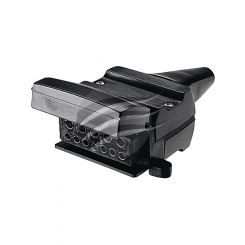Jaylec 12 Pin Flat Trailer Socket with N/C Reed Switch - Blister Pack