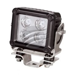 Ignite LED Square Work Lamp Flood Beam 9-36V 60W 4" LED Black Housing