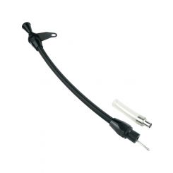 Proflow Transmission Dipstick, Braided Stainless Black , Billet H