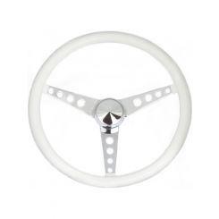 Grant Classic White Vinyl Steering Wheel 15" Diameter, 3 Spoke