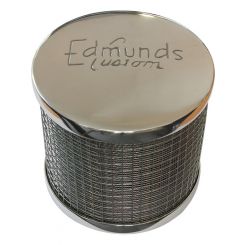 Edmunds Polished Air Cleaner For 2-5/8" Carburettor X 4" O.D Base