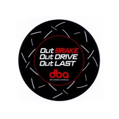 DBA - Disc Brakes Australia Out Brake,Drive,Last Black Sticker Circle 8x8 cm
