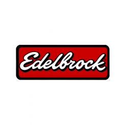Edelbrock Sticker BlackRed 23.2x8.7x0.01 cm