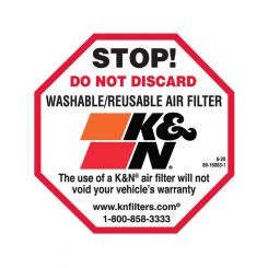 K&N Decal/Sticker Do Not Discard 6.5x6.5 cm