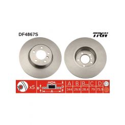 TRW Disc Brake Rotor (Single) 344mm