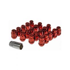 Dorman Lug Nuts Red Chrome Conical Seat 12mm x 1.50 19mm Pack of 20