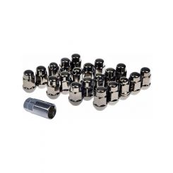 Dorman Lug Nuts Conical Gunmetal Seat Bulge 12mm x 1.50 RH Pack of 20