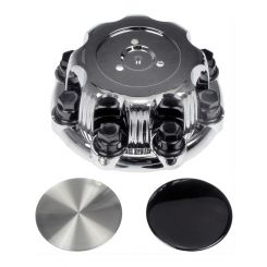 Dorman Wheel Center Cap Scallop Chrome 8.00" Dia Screw For Chevy GMC