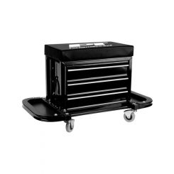 Performance Tool Creeper Seat Tool Box 350lbs. Capacity 3 Drawers