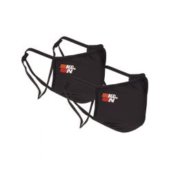 K&N Face Mask Single Layer Polyester, Reusable Mask  Black 2 Pack