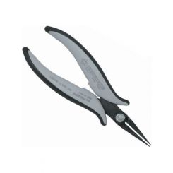 Piergiacomi ESD Long Serrated Pointed Nose Pliers, Rounded Externally