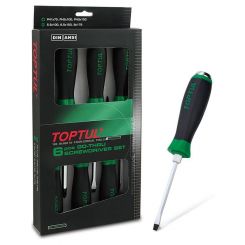 Toptul 6pcs Go-Thru Slotted & Phillips Screwdriver Set