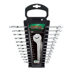 Toptul 12pcs 15 Offset Hi-Performance Combination Spanner Set SAE