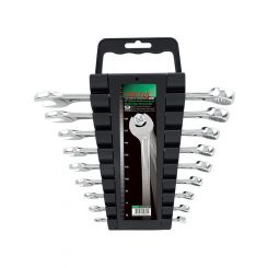 Toptul 9pcs 15 Offset Hi-Performance Combination Spanner Set Metric