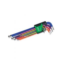 Toptul 9pcs Colour Extra Long Ball Point Hex Key Wrench Set Metric