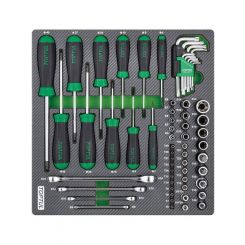 Toptul 61pcs Star Wrench Socket & Screwdriver Set Modular Tray System