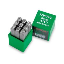 Toptul Number Punch Set 6mm 9.52x67mm 9pcs