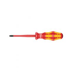Wera 165 VDE Pozi Screwdriver Reduced Blade Diameter PZ1x80mm