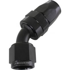 Aeroflow 200 Series PTFE 45 Degree Hose End -8AN Black