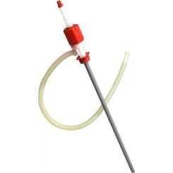 VP Fuel Containers Transfer Pump Manual Hand Siphon Plastic Red / White