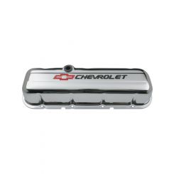 AC Delco Valve Covers Tall Steel Chrome Chevrolet Logo