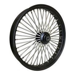 Attitude Wheel Front MaxSpoke Black/Chrome Spoke For Harley-Davidson 21x3.5"