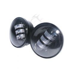 Attitude Headlight 4-1/2 Daymaker Black For Harley