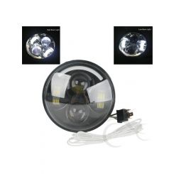 Attitude Headlight 5-3/4 Daymarker Black For Harley