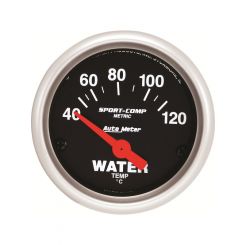 Auto Meter Gauge Sport-Comp Water Temperature 2 1/16 in. 40-120 Degrees