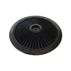 Aeroflow Black Full Flow Air Filter Top Plate 14 Inch Dia Washable