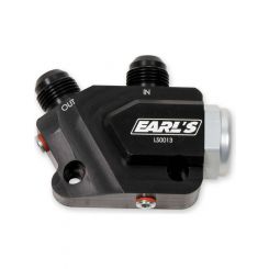 Earls Oil Cooler Adapter Right Angle -10 AN Inlet -10 AN Outlet Bill
